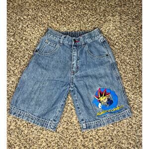Vintage boy's Yugioh denim shorts King of Games size 6/7